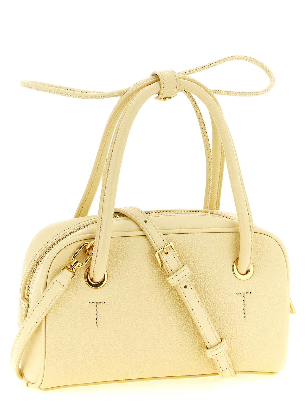 Furla Poppy Mini Yellow Leather Top Handle Bag