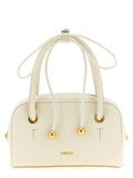 Furla Poppy S White Leather Top Handle Bag