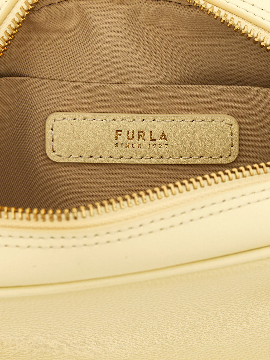 Furla Poppy Mini Yellow Leather Top Handle Bag