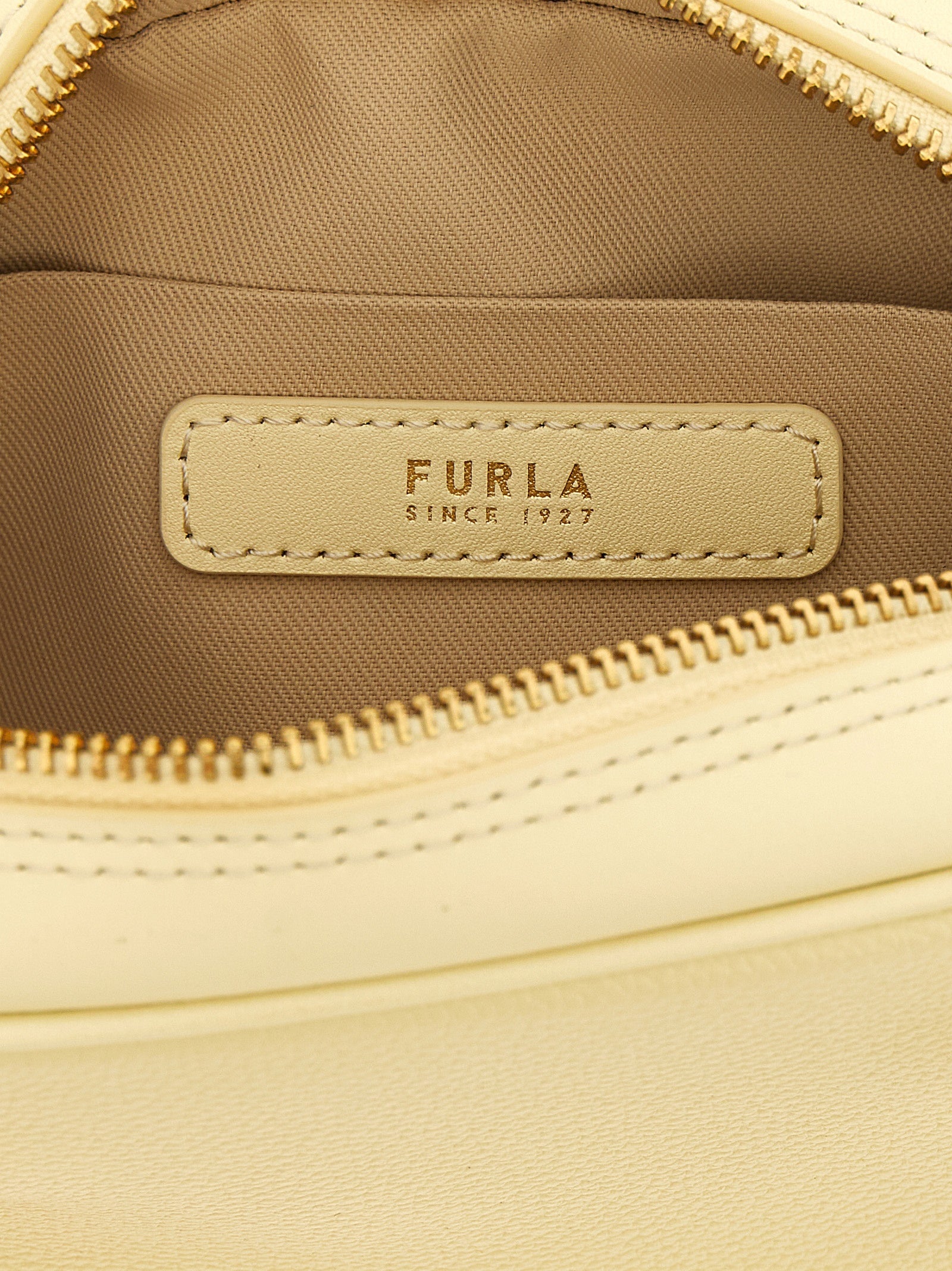 Furla Poppy Mini Yellow Leather Top Handle Bag