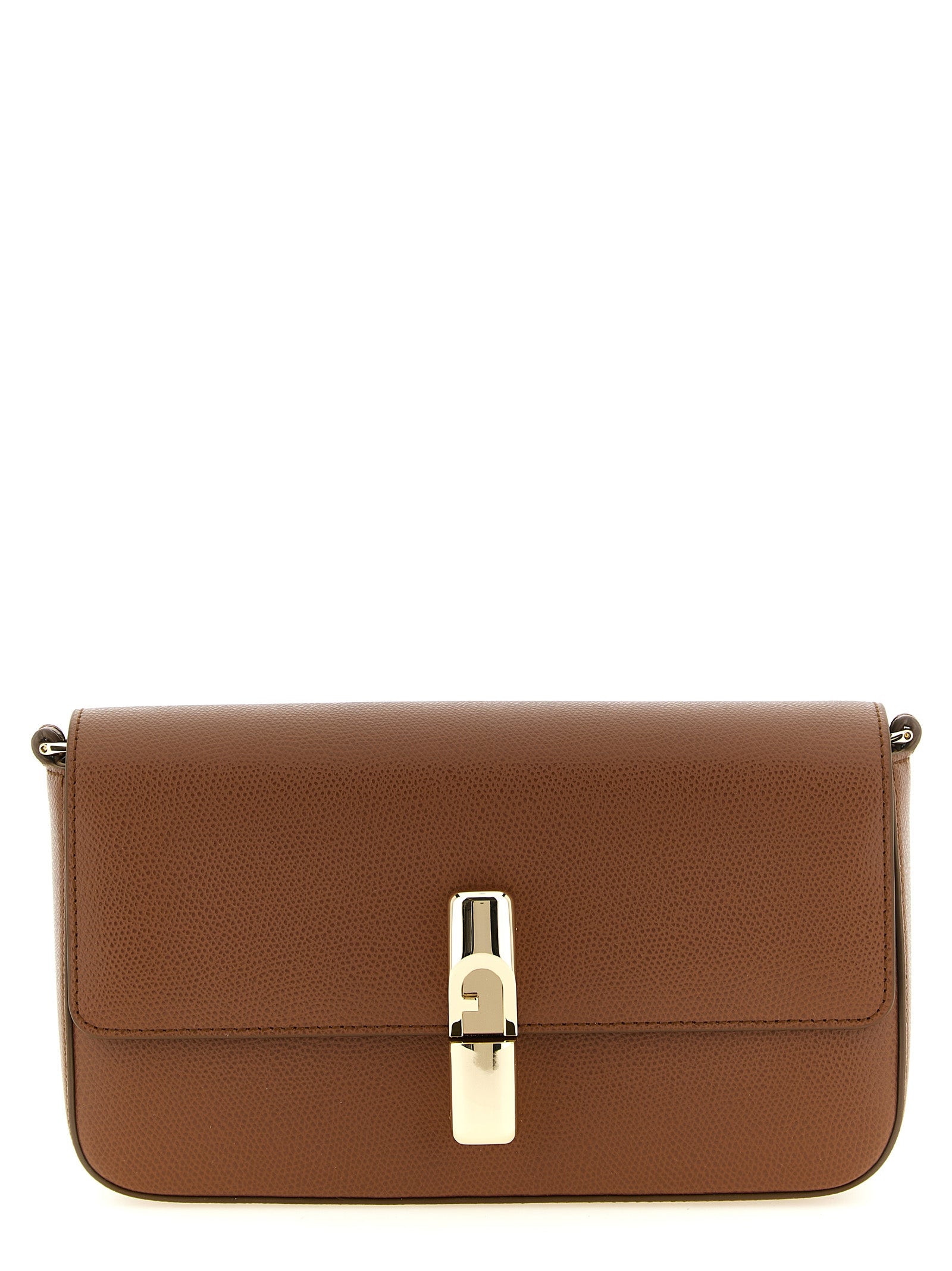 Furla Iride S Cognac Leather Crossbody Bag
