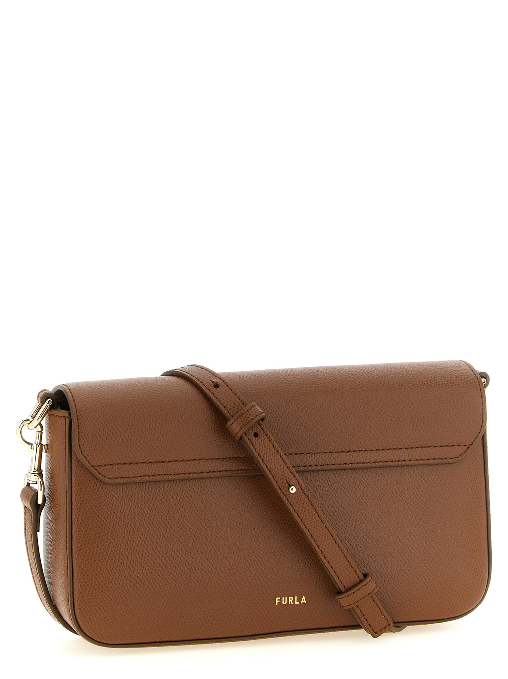Furla Iride S Cognac Leather Crossbody Bag