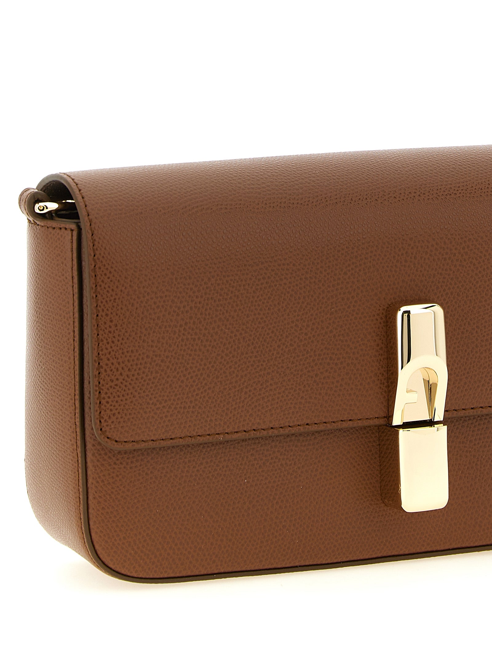 Furla Iride S Cognac Leather Crossbody Bag