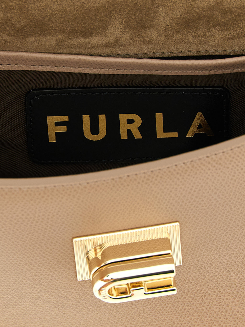 Furla 1927 Mini Beige Leather Shoulder Bag