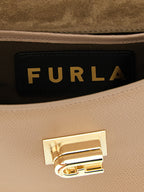 Furla 1927 Mini Beige Leather Shoulder Bag
