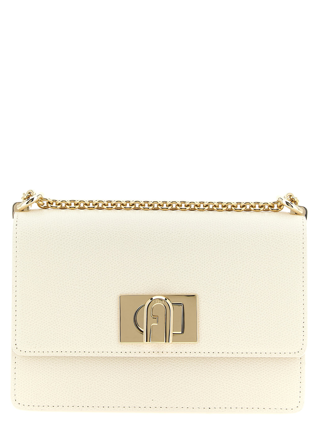 Furla 1927 Mini White Leather Shoulder Bag