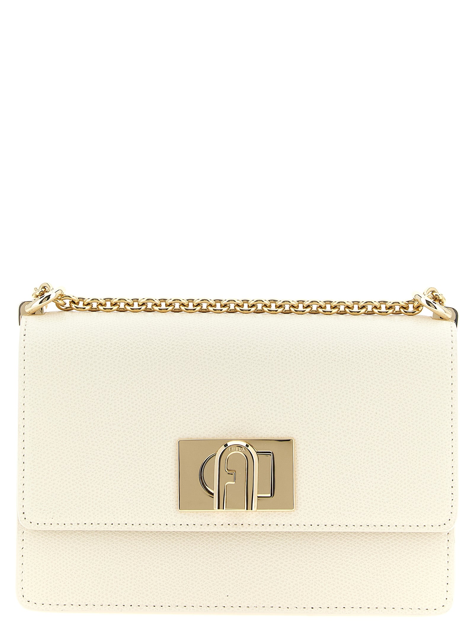 Furla 1927 Mini White Leather Shoulder Bag