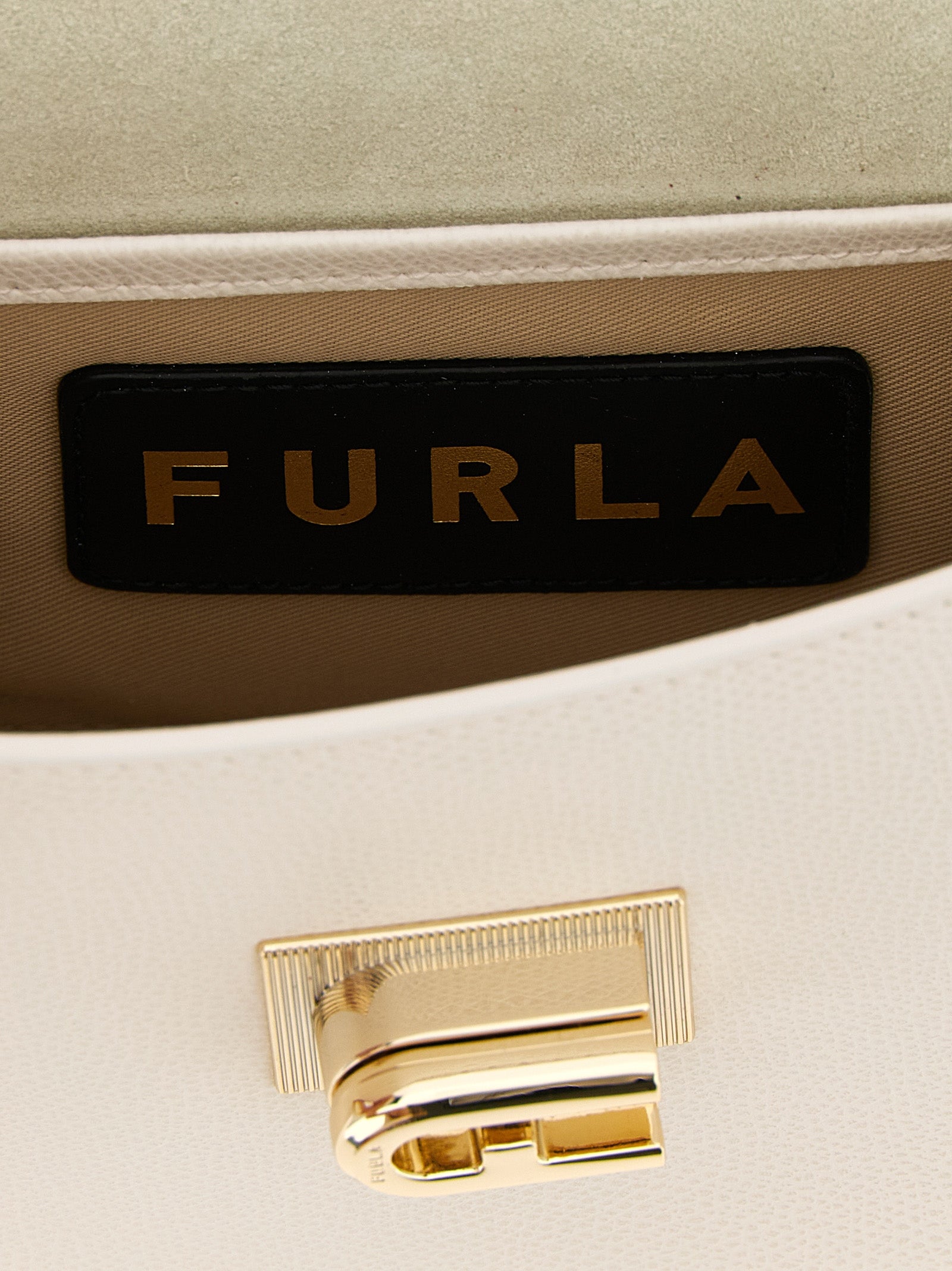 Furla 1927 Mini White Leather Shoulder Bag