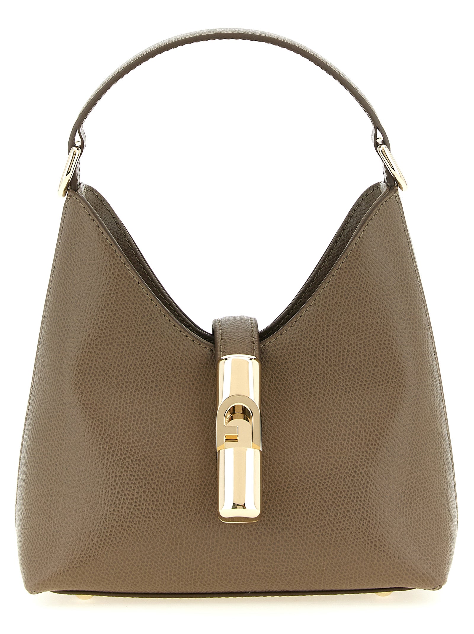 Furla Iride Mini Olive Leather Shoulder Bag