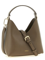 Furla Iride Mini Olive Leather Shoulder Bag
