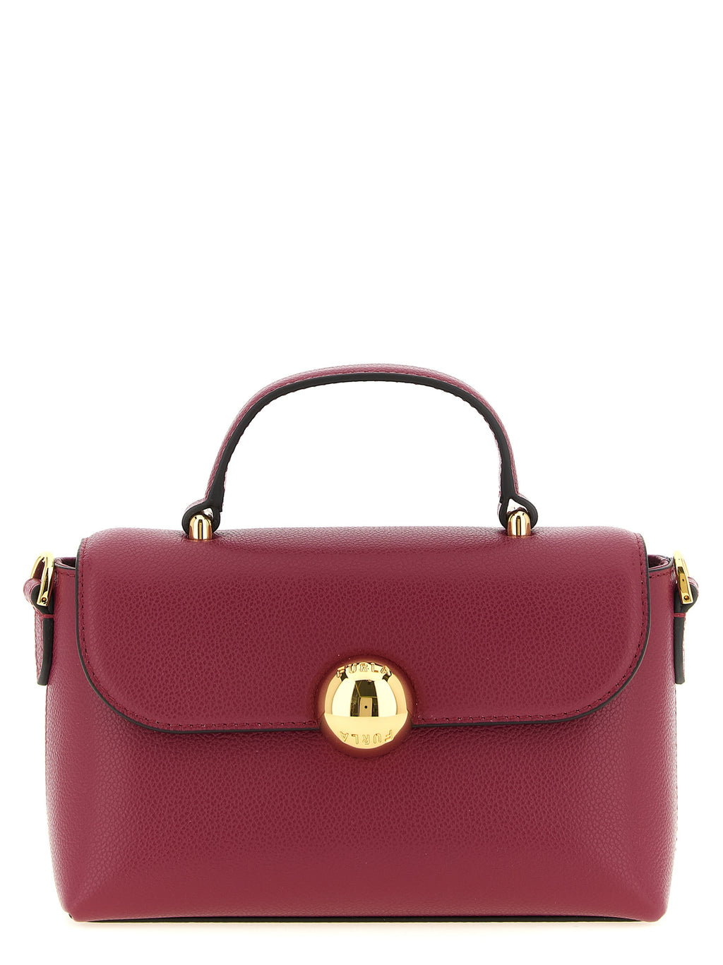 Furla Moonlight Mini Bordeaux Leather Top Handle Bag