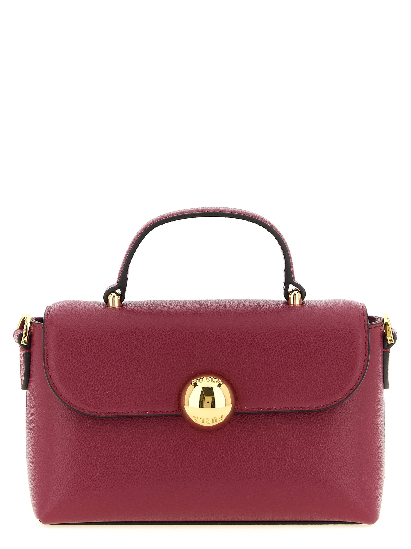 Furla Moonlight Mini Bordeaux Leather Top Handle Bag