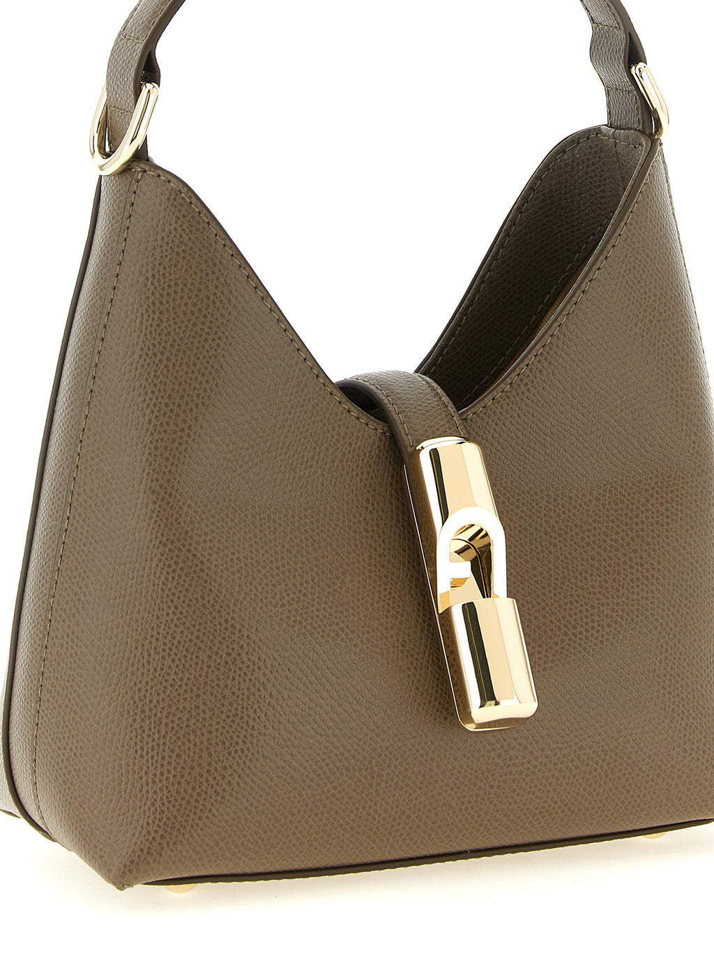 Furla Iride Mini Olive Leather Shoulder Bag