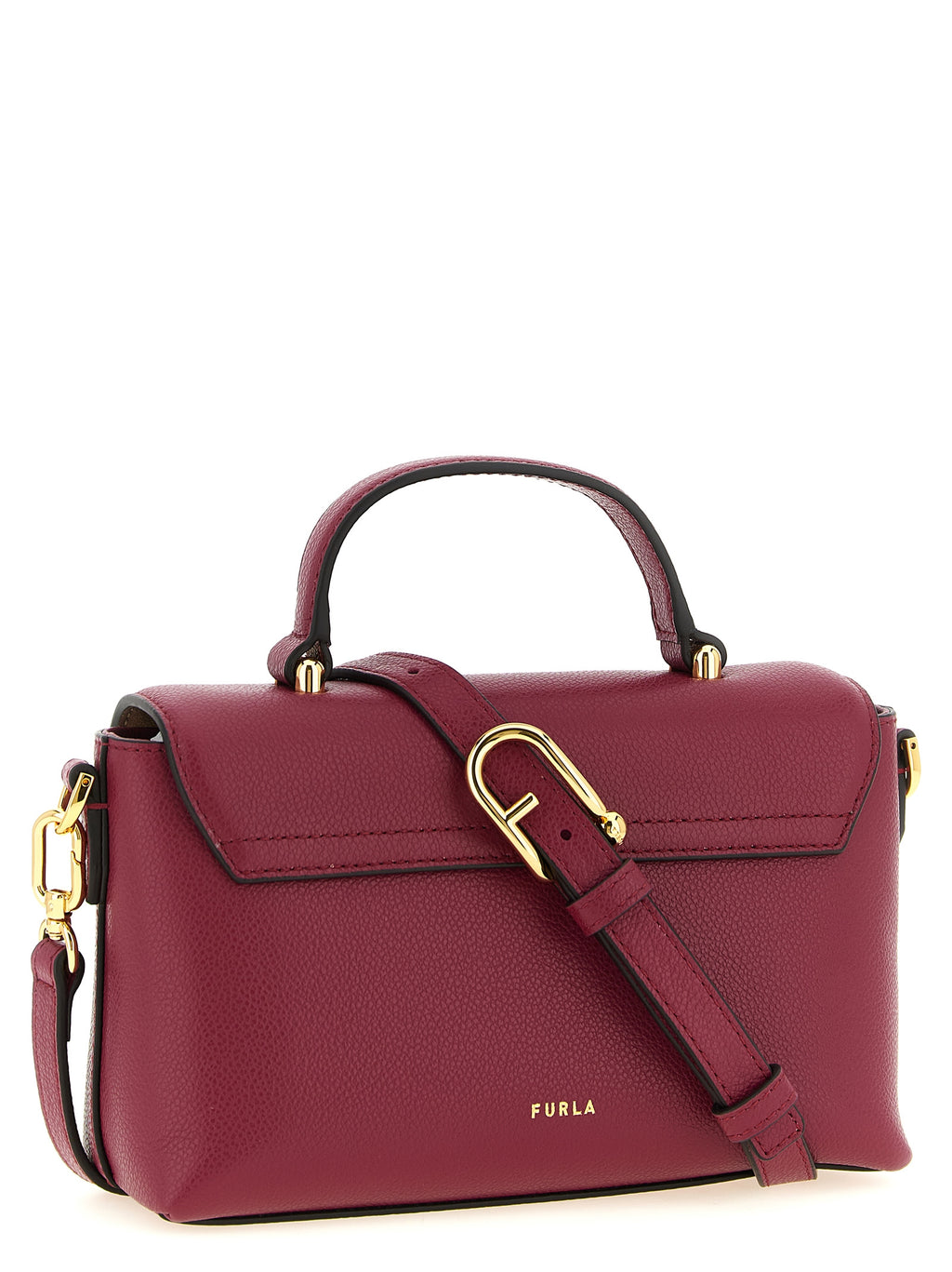 Furla Moonlight Mini Bordeaux Leather Top Handle Bag
