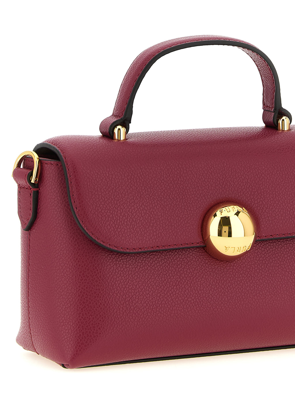 Furla Moonlight Mini Bordeaux Leather Top Handle Bag