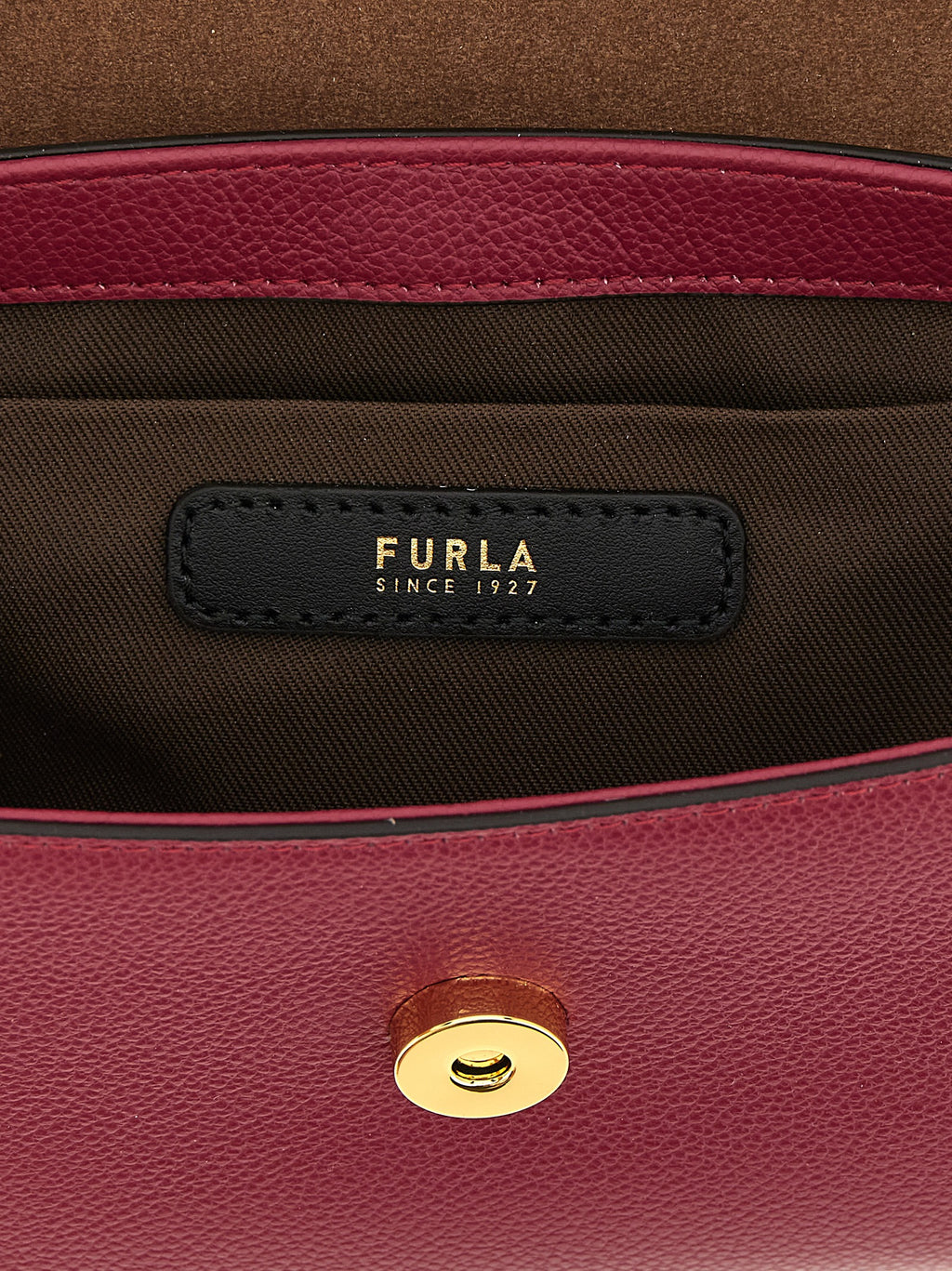Furla Moonlight Mini Bordeaux Leather Top Handle Bag