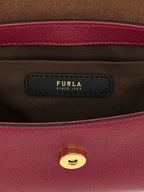 Furla Moonlight Mini Bordeaux Leather Top Handle Bag