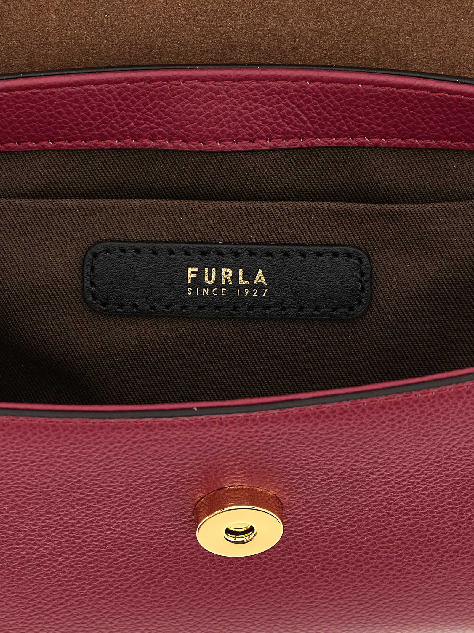 Furla Moonlight Mini Bordeaux Leather Top Handle Bag