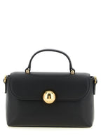 Furla Moonlight Mini Black Leather Top Handle Bag