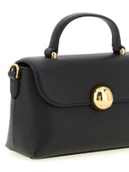 Furla Moonlight Mini Black Leather Top Handle Bag