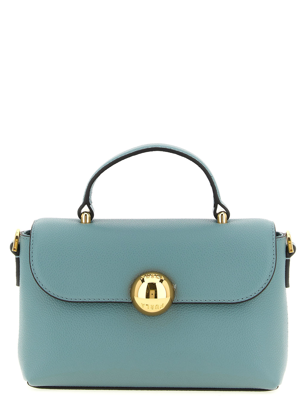 Furla Moonlight Mini Blue Leather Top Handle Bag