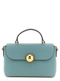 Furla Moonlight Mini Blue Leather Top Handle Bag