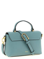 Furla Moonlight Mini Blue Leather Top Handle Bag