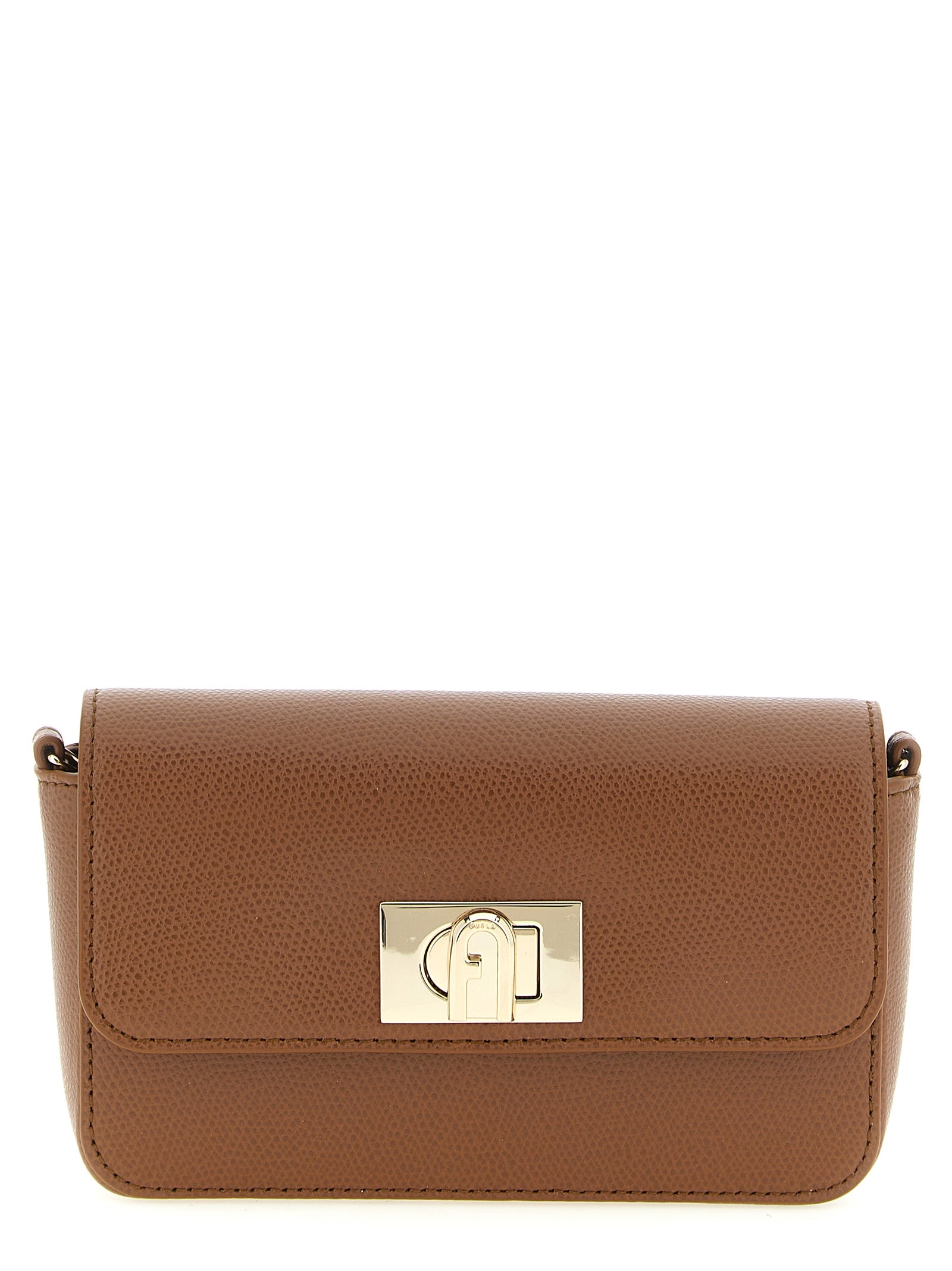 Furla 1927 Mini Cognac Leather Crossbody Bag