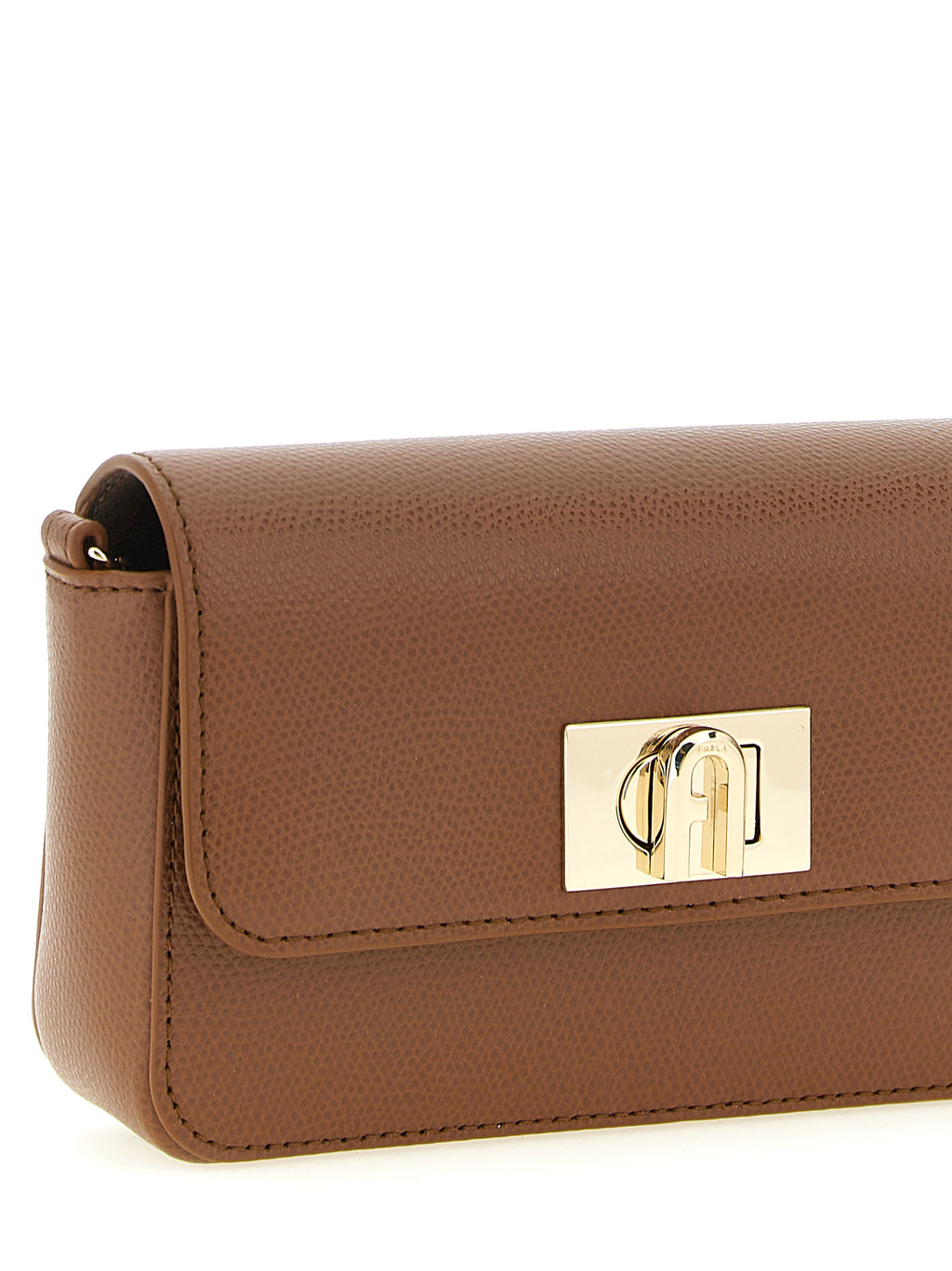 Furla 1927 Mini Cognac Leather Crossbody Bag
