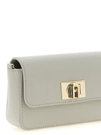 Furla 1927 Mini Leather Crossbody Bag Light Grey