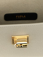 Furla 1927 Mini Leather Crossbody Bag Light Grey