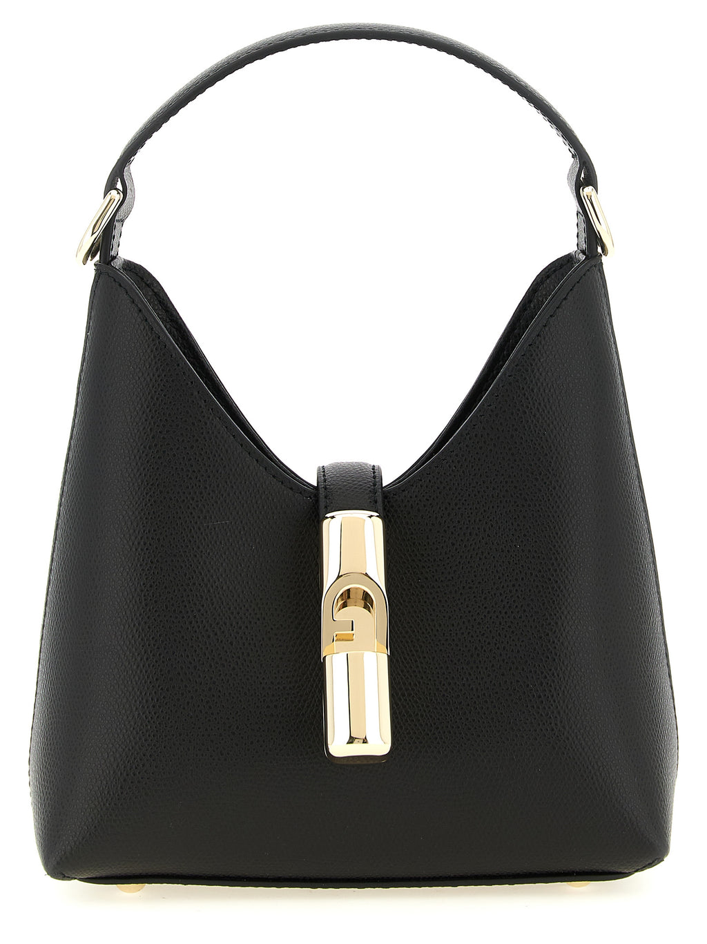 Furla Iride Mini Black Leather Shoulder Bag