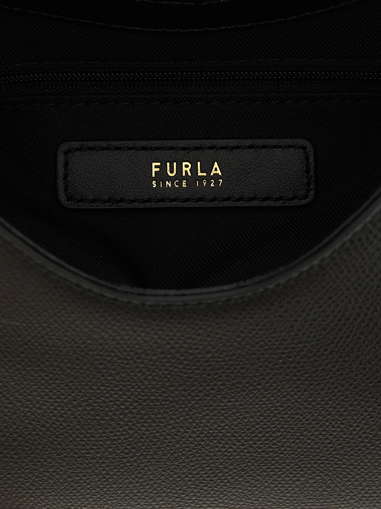 Furla Iride Mini Black Leather Shoulder Bag