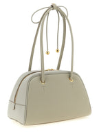 Furla Poppy M Urban Gray Leather Top Handle Bag