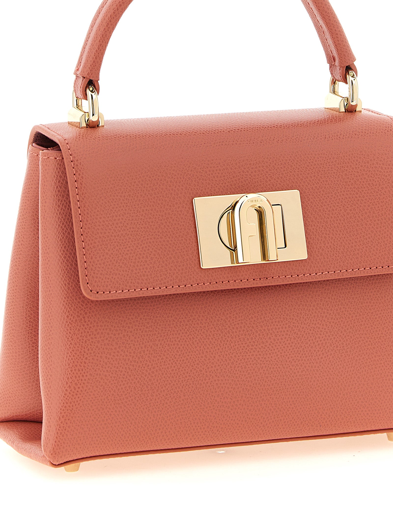 Furla 1927 Mini Pink Leather Top Handle Bag
