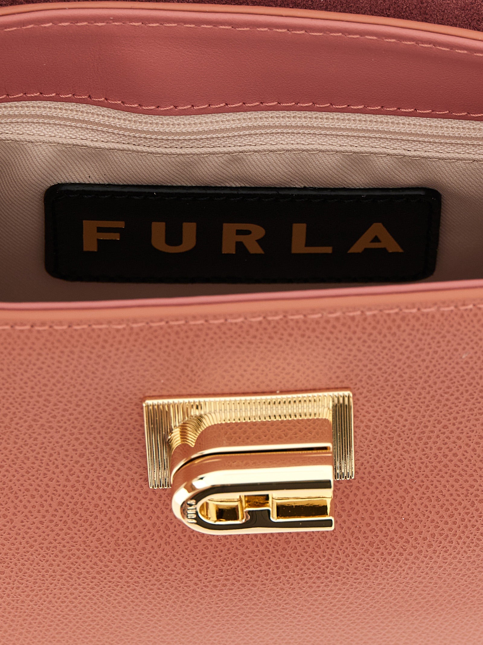 Furla 1927 Mini Pink Leather Top Handle Bag