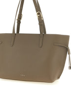 Furla Ava M Urban Gray Hammered Leather Tote Bag