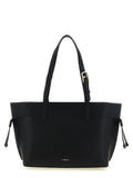 Furla Ava M Black Hammered Leather Tote Bag