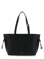 Furla Ava M Black Hammered Leather Tote Bag