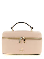 Furla Camelia Mini Leather Vanity Bag Powder Pink