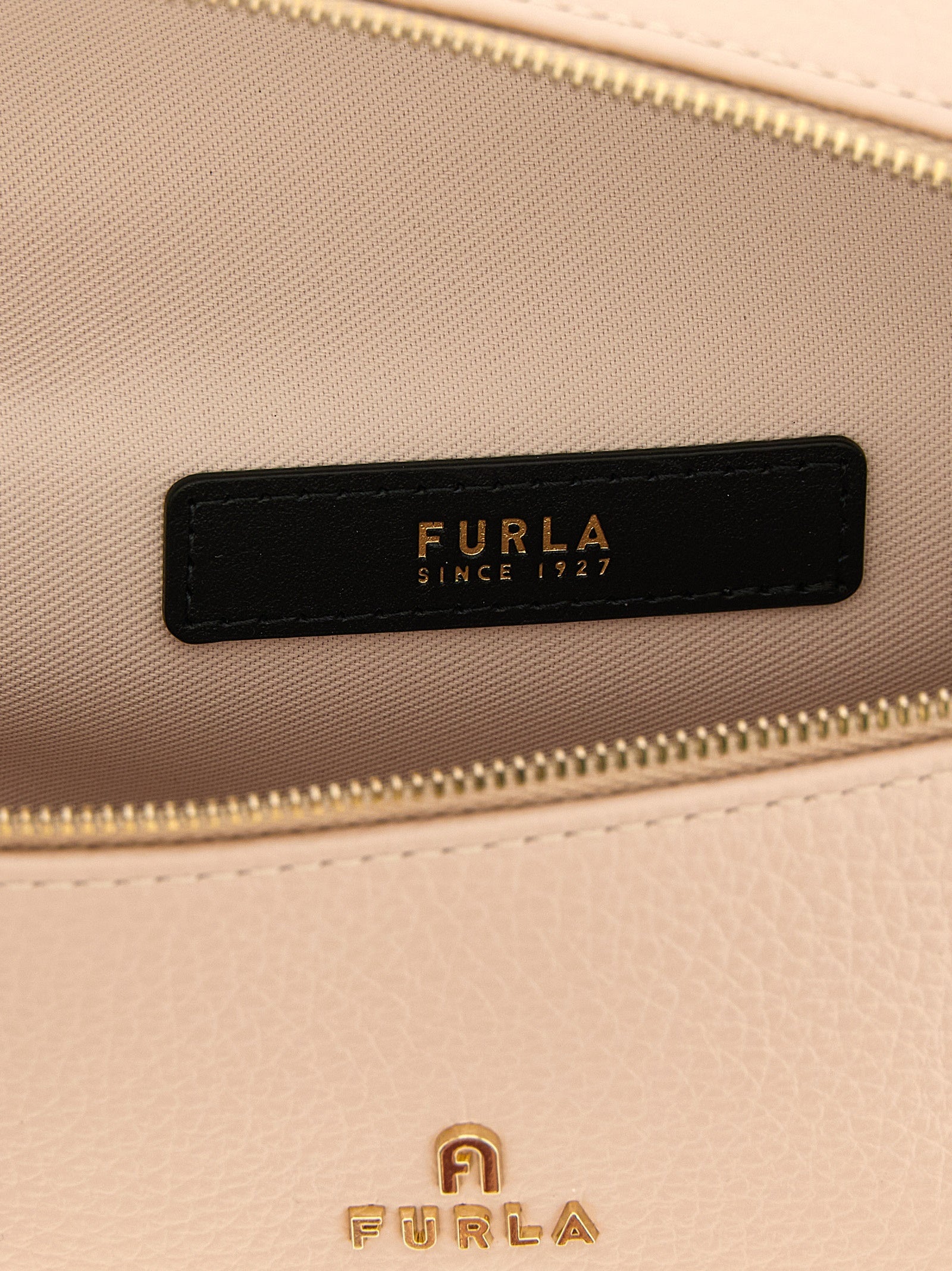 Furla Camelia Mini Leather Vanity Bag Powder Pink