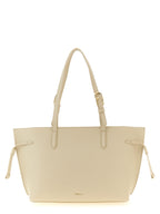 Furla Ava M Cream Hammered Leather Tote Bag