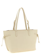 Furla Ava M Cream Hammered Leather Tote Bag
