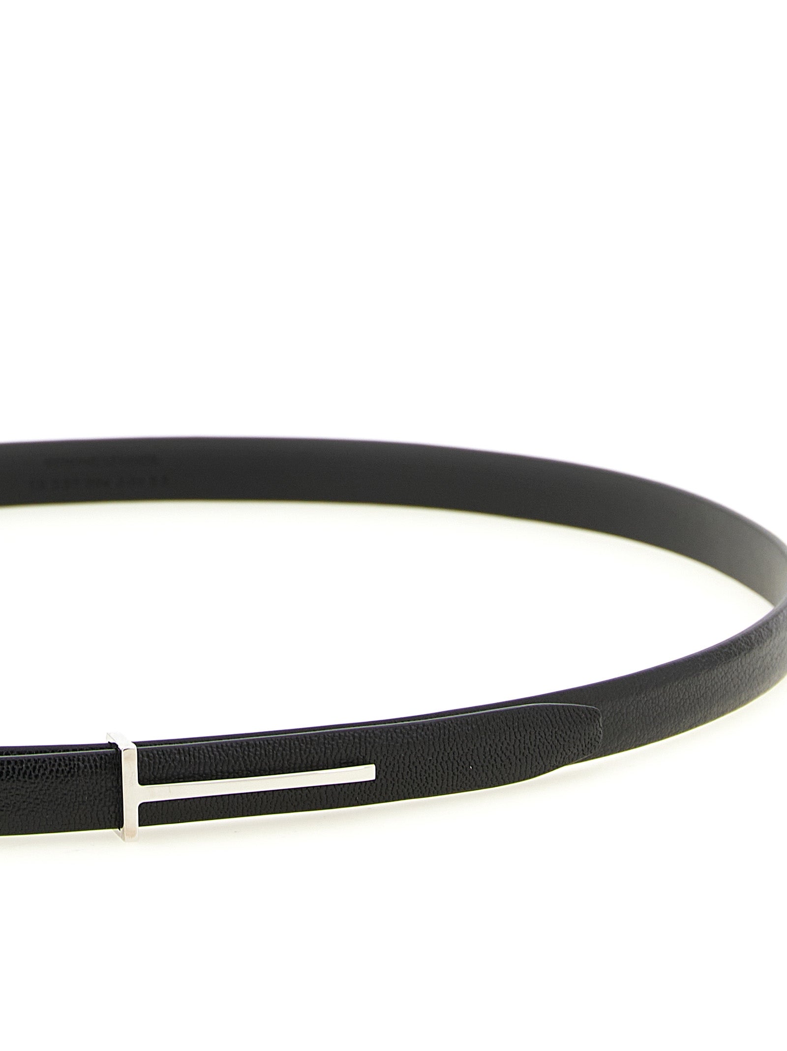 Tom Ford Icon Hammered Leather T Slim Belt