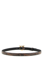 PINKO Love Berry Python Print Belt Multicolor Brown Black