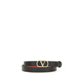 Valentino Garavani VLogo Reversible Leather Belt Black / Red