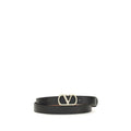 Valentino Garavani VLogo Reversible Leather Belt Black / Brown