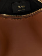 Fendi Fendigraphy Mini Brown Leather Hobo Bag