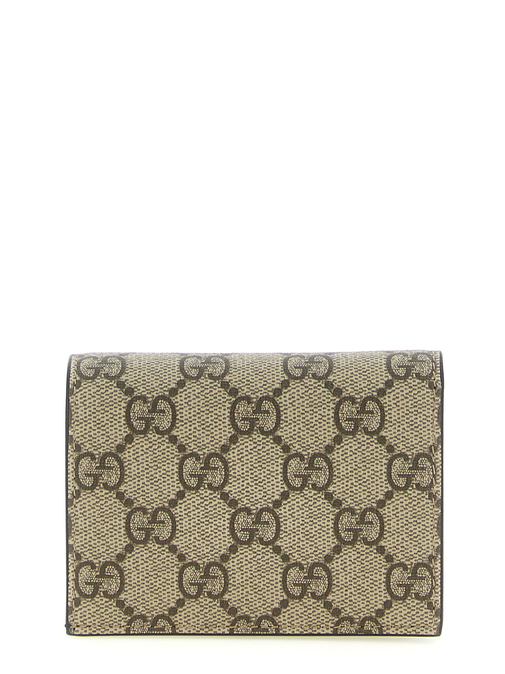 Gucci GG Marmont Mini GG Supreme Wallet Beige and Black
