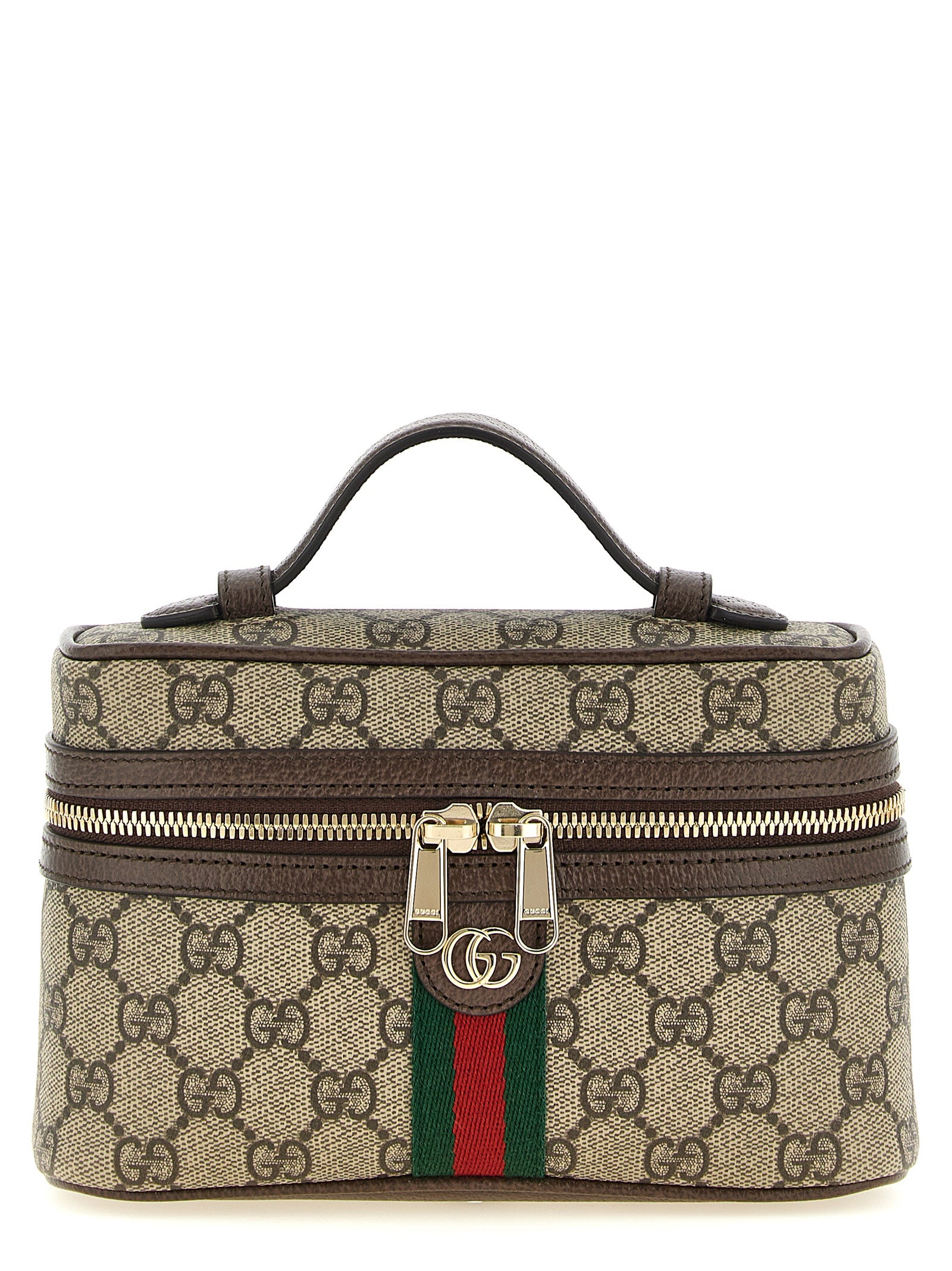 Gucci Ophidia GG Supreme Small Vanity Shoulder Bag Beige